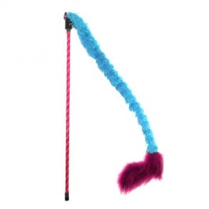 Drillepind med farvet kvast