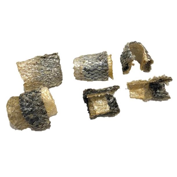 Lakseskind i mundrette stykker